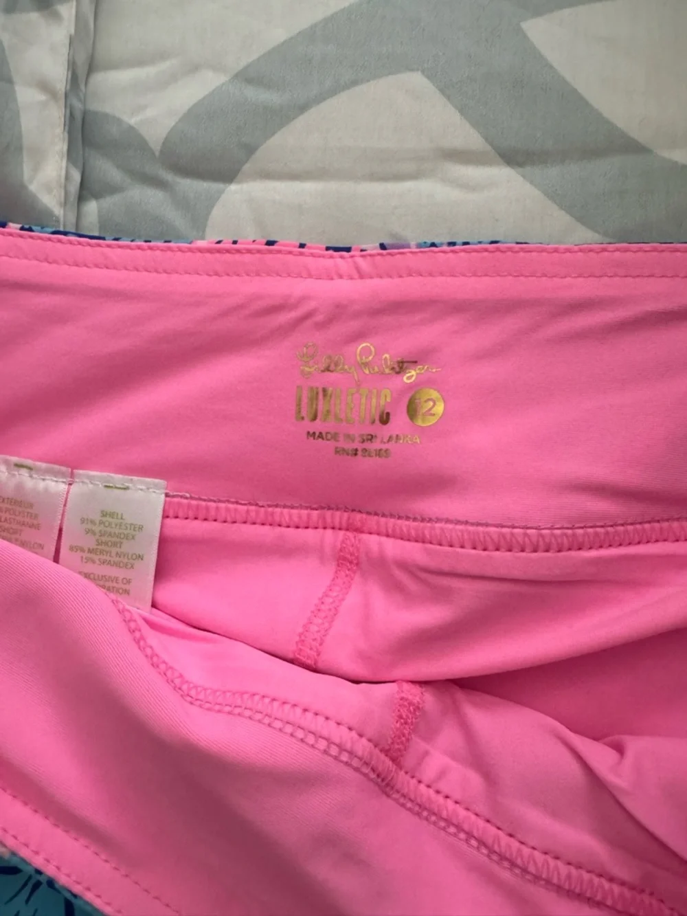 LILLY PULITZER MONICA GOLF SKORT TROPIC DOWN UNDER 12 EUC - Picture 2 of 2